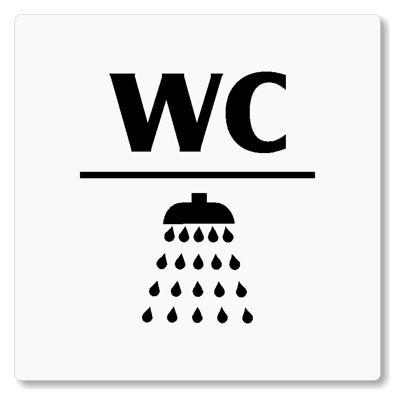 WC, sprcha, 118x118mm, bílá, Nevada